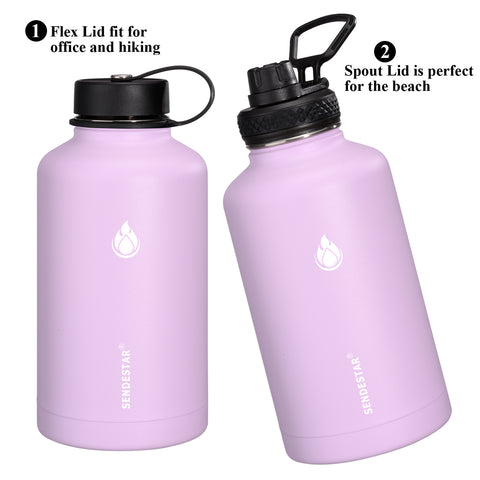 64oz Water Bottle with Spout, Insulated Water Bottles