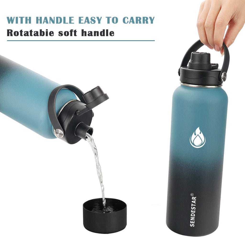 20/32oz Hydro Flask Water Bottle W/ straw Lid Stainless Steel Vacuum Wide  Mouth