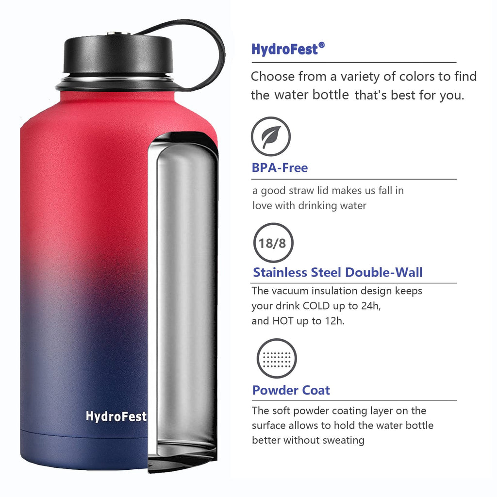 64oz Water Bottle with Straw Portable Leakproof Non-Toxic Sports Drinking  Bottle