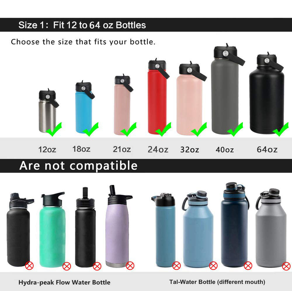 Hydro Flask 18 OZ Wide-Mouth Black Water Bottle With Hydro Flip