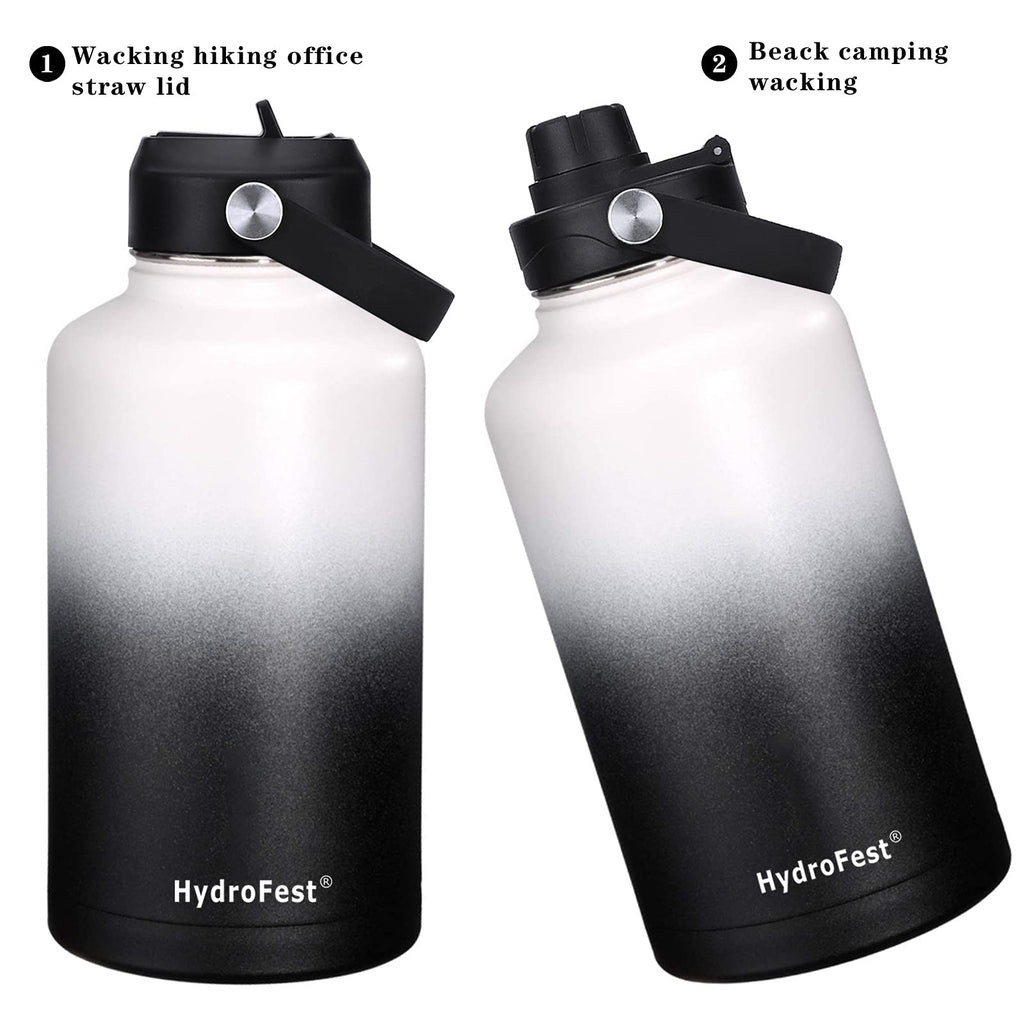 Thermoflask Double Stainless Steel Insulated Water Bottle 64 oz Black
